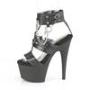 Pleaser - ADORE761 Sandaal met enkelband, Paaldans schoenen - Paaldans schoenen - Zwart Product image